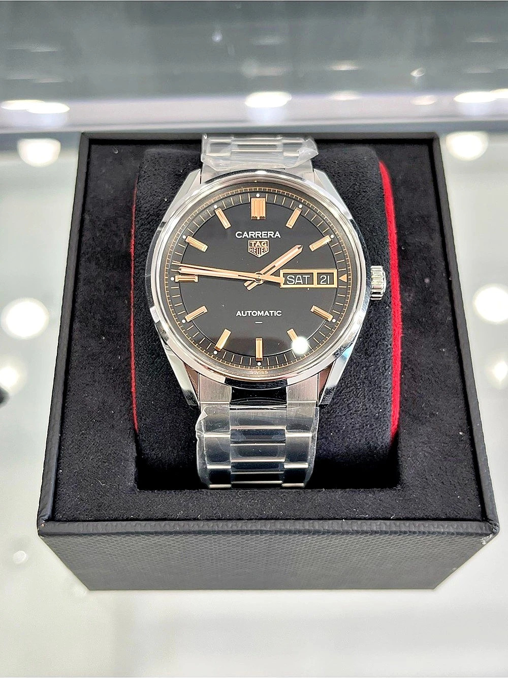 TAG Heuer Carrera Day-Date Automatic 41mm Watch Silver & Black